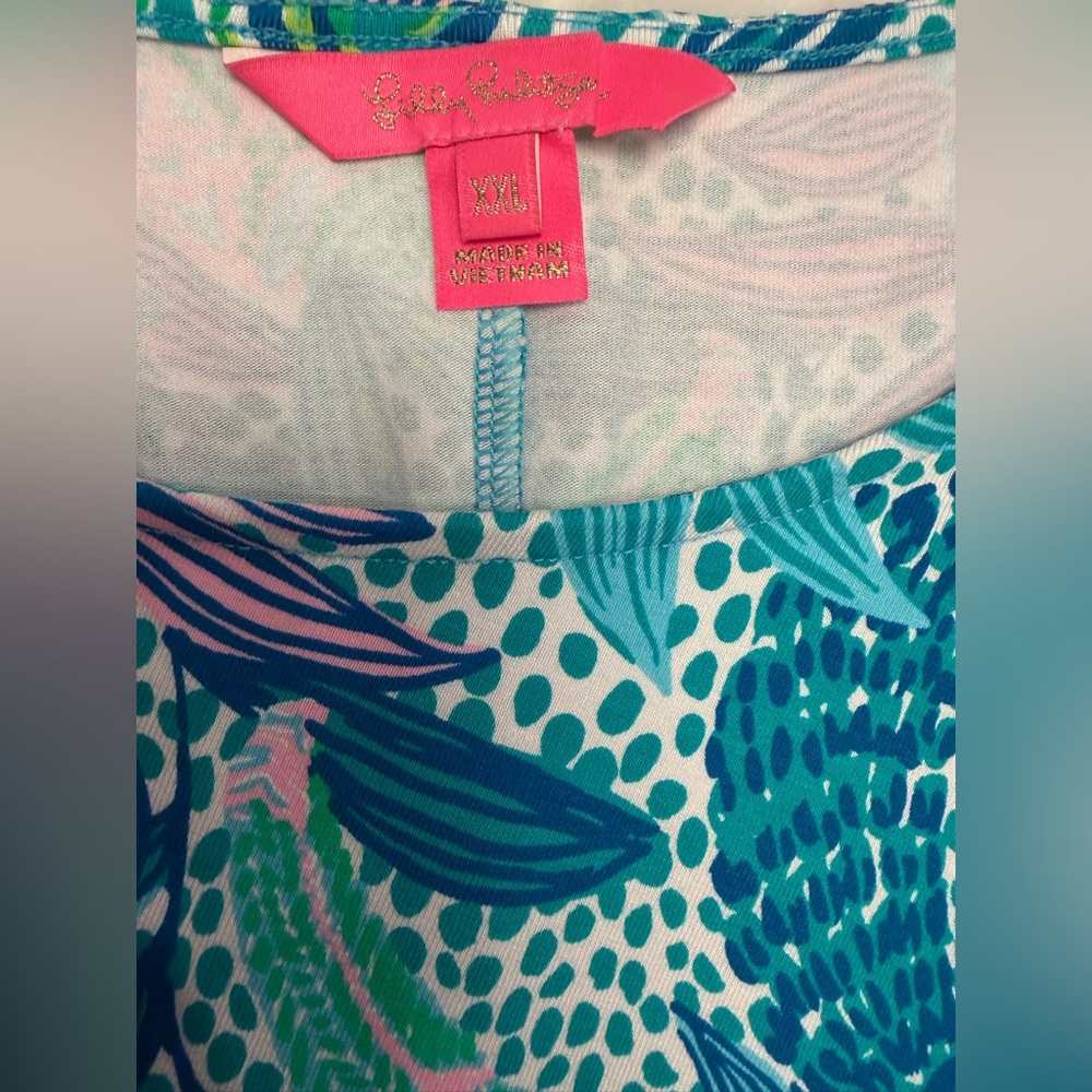 *NWOT* Lilly Pulitzer Bryson “Holiday in the Sun” Botanical Print Dress Sz.XXL - Picture 3 of 9